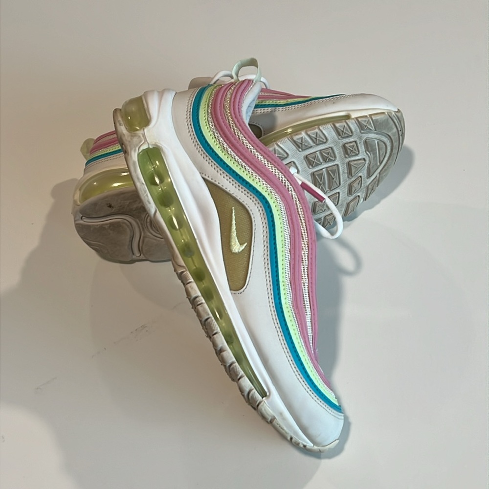 Nike - Air Max, 97, Easter pink/white tennis shoes, 8